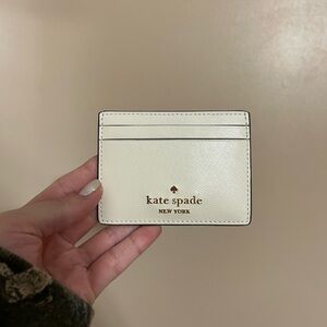 Kate Spade Black and Cream Card Holder